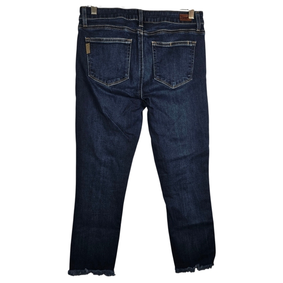 PAIGE Women's Midnight Blue Verdugo Ankle Jeans Raw Hem Size 30 - Picture 2 of 14